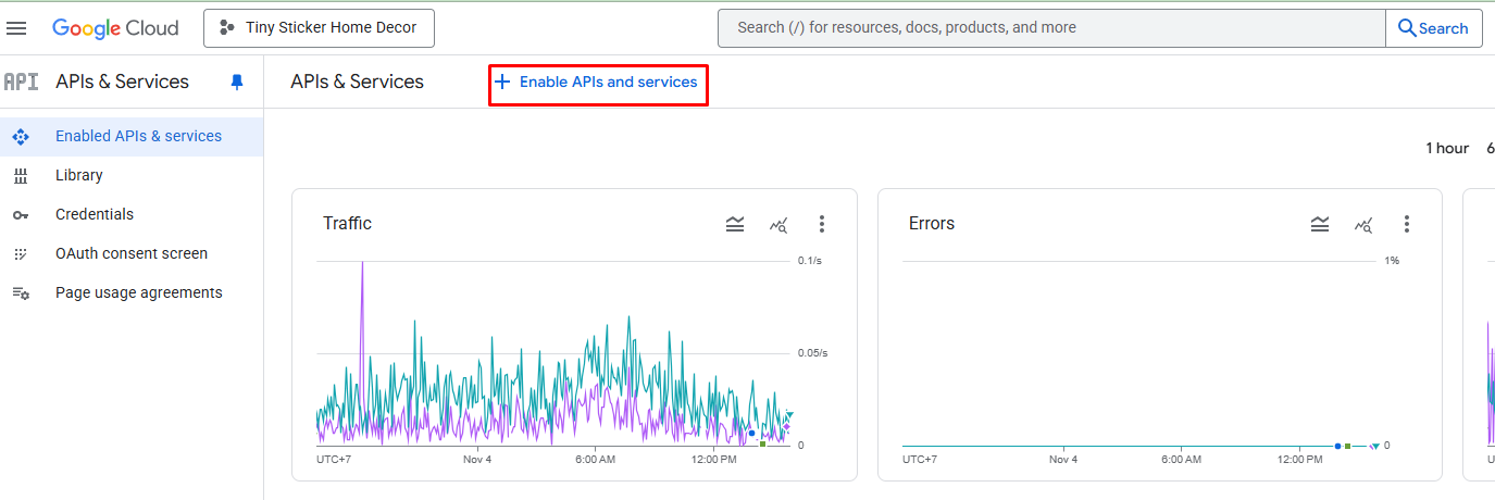 Enable APIs