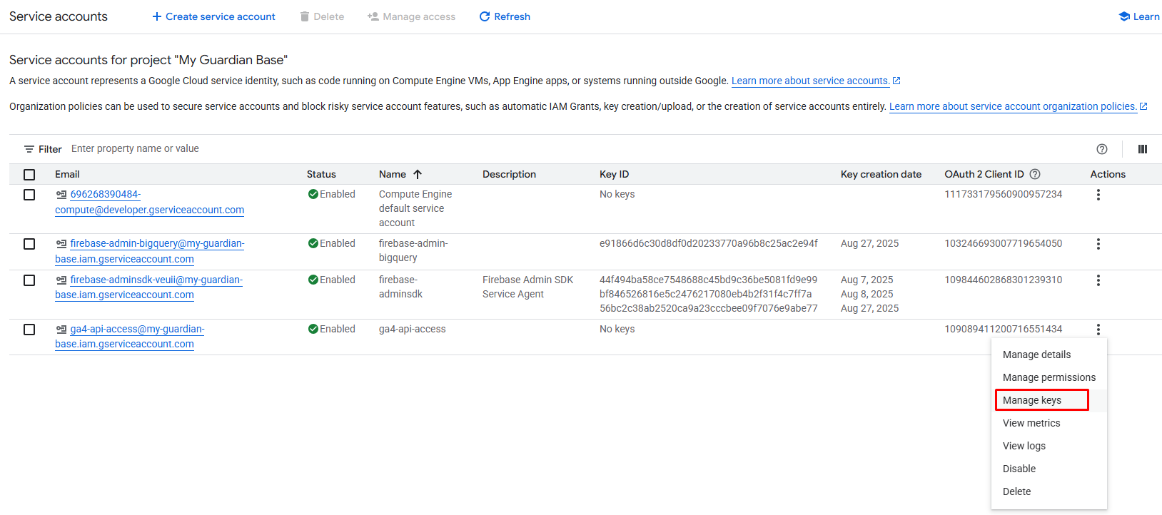 Create JSON